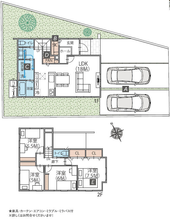 新築建売　清和４丁目２号の間取り
