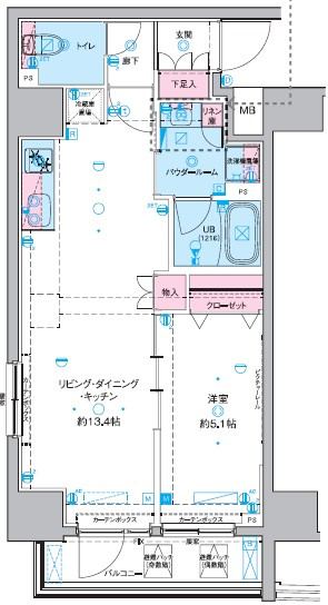 GENOVIA 東神田 green veilの間取り
