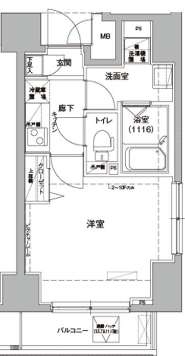 ロメック錦糸町の間取り
