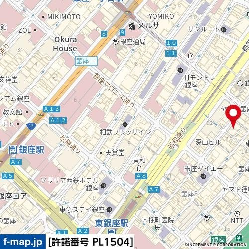 アヴァンティーク銀座２丁目の地図