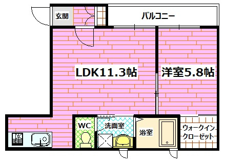 アビダシオン桃山の間取り