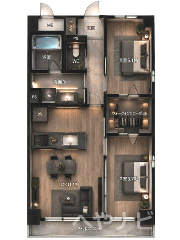【間取り】 | La mia casa