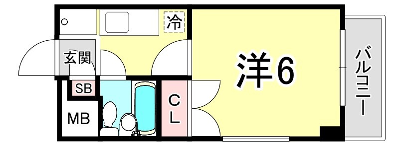 メゾンスリーエイト園田の間取り