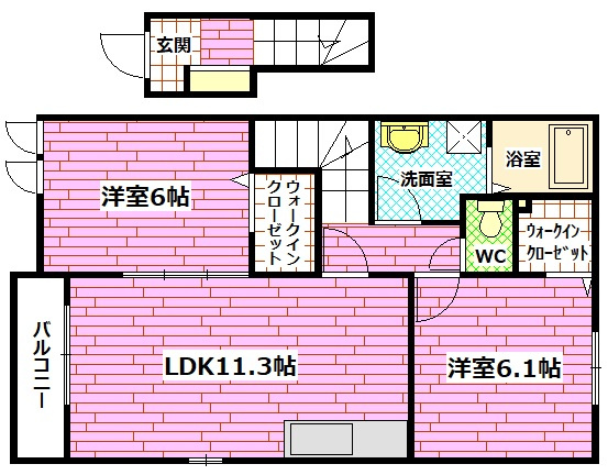 プロムナード瀬野　B棟の間取り