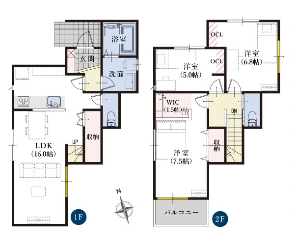 【間取り】 | 駿河区池田21期　新築戸建　1号棟