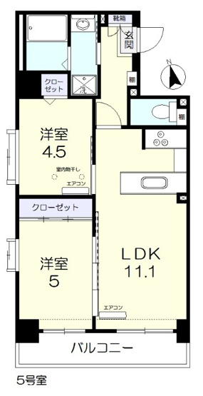 【間取り】 | サンセール東古松Ⅱ