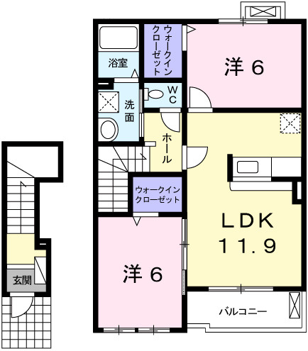 グランデール興浜Ⅱの間取り