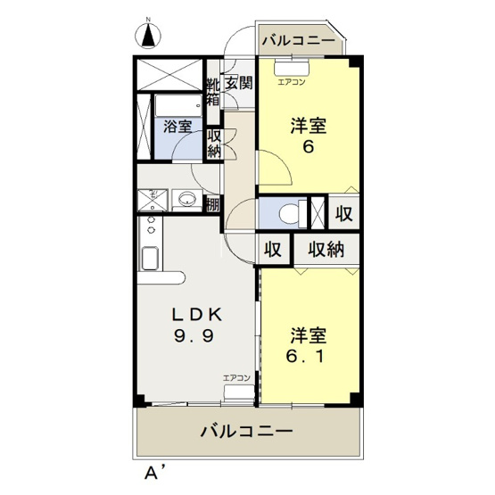 【間取り】 | カーサフィオーレ西市駅前