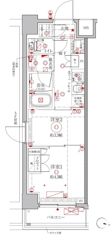 クレイシアIDZ幡ヶ谷の間取り