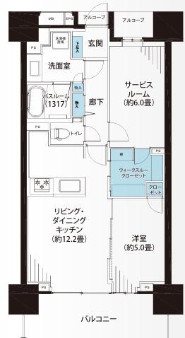 イニシア上野根岸の間取り