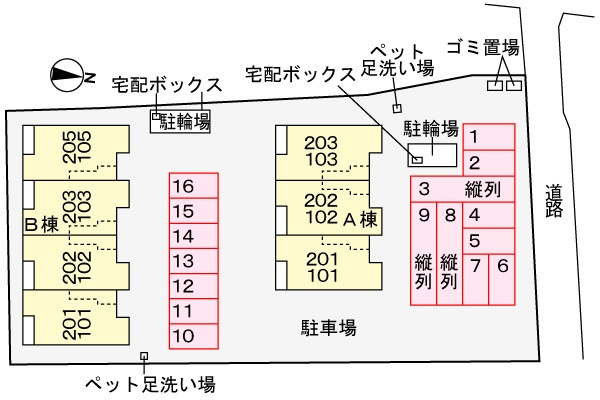フェリーチェ　向日葵　Ⅰの区画図