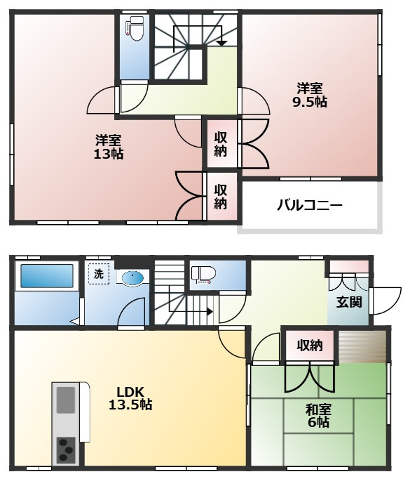 川口市芝戸建の間取り