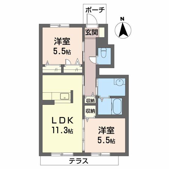 【間取り】 | シャーメゾン彩都Ｂ