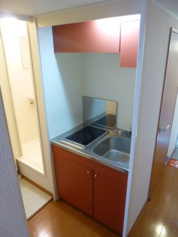 レオパレスＫＭＹ前橋のキッチン|電気コンロが２口です♪