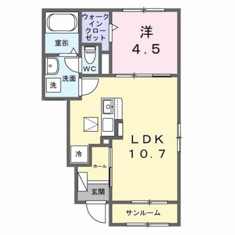 ウエスト．ゲート　Ⅱの間取り