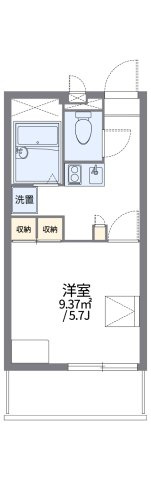 レオパレスあらまきの間取り