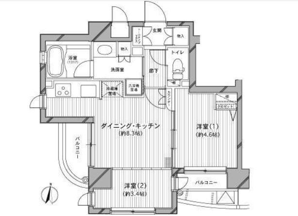 デュオ・スカーラ田端の間取り