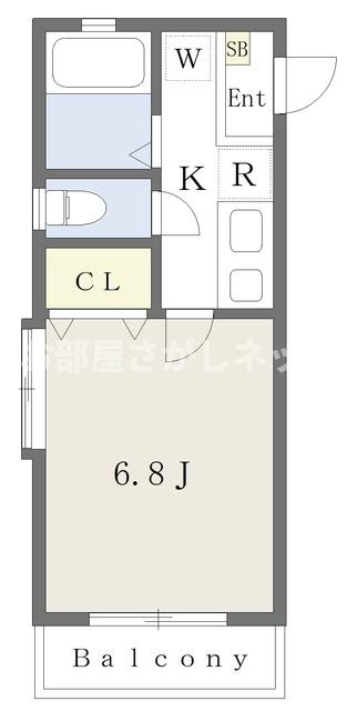 新宿区西新宿8丁目のマンションの間取り