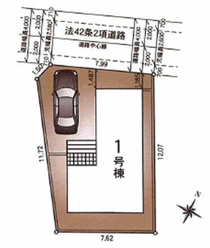 【仲介手数料０円】相模原市緑区下九沢第69　新築一戸建ての区画図|相模原市緑区下九沢第69　新築一戸建て
