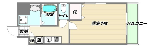 大阪市淀川区三国本町２丁目の賃貸マンションの間取り