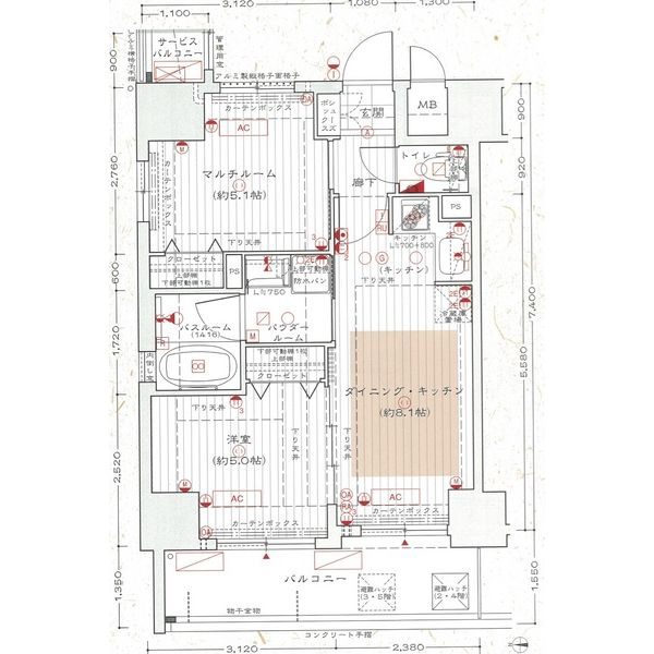 エステムプラザ京都聚楽第　粋邸の間取り