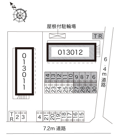 レオパレスファザーンＢ の区画図