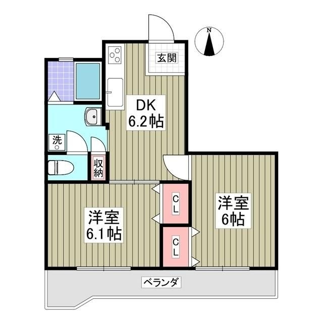 吉岡コーポの間取り