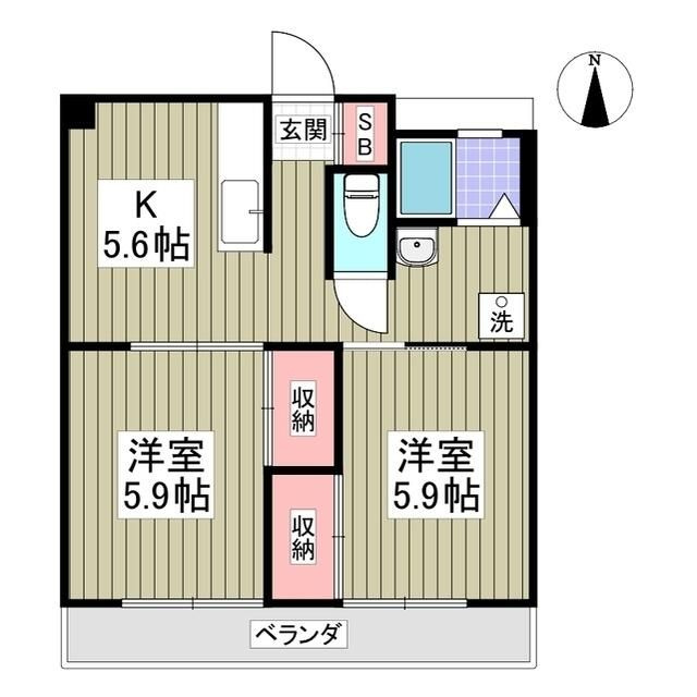吉岡コーポの間取り