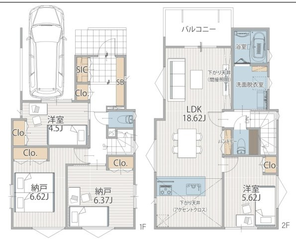 戸塚区戸塚町 新築戸建 2号棟 4880万円の間取り