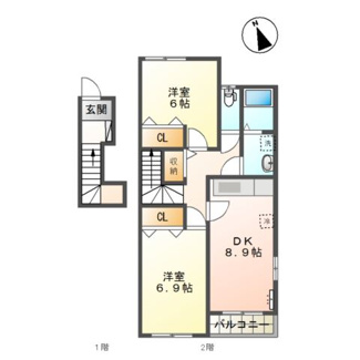 【間取り】 | ボンヌールパンションⅡ | 【ボンヌールパンションⅡ】