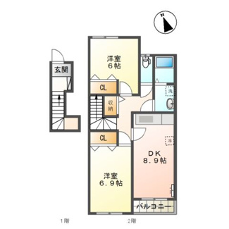 【間取り】 | ボンヌールパンションⅡ | 【ボンヌールパンションⅡ】