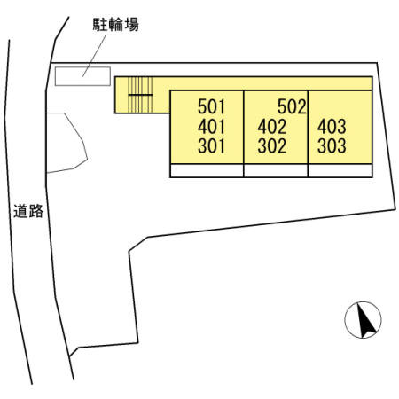 グランヴェールHIROの区画図