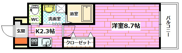 エスポワール鶴江Cの間取り