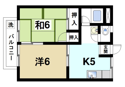 宮東マンションの間取り|シンプルな使いやすい間取り