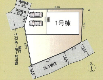 CRADLE GARDEN高崎市吉井町吉井　第4　の区画図|スーパー・小学校・駅が１キロ圏内にある好立地です。