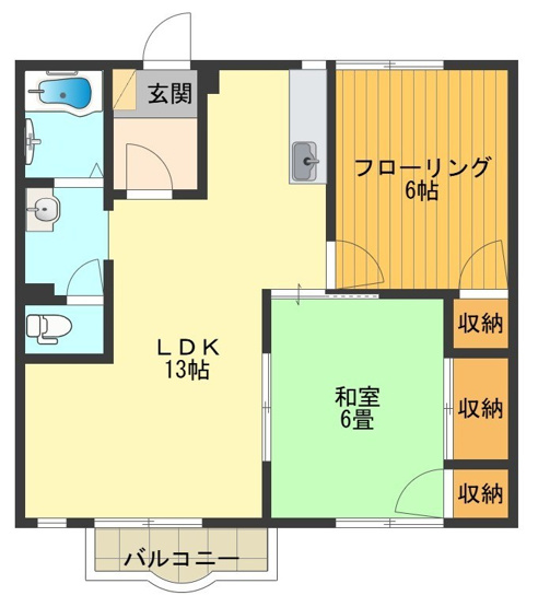 【間取り】 | サンキエームＫ２