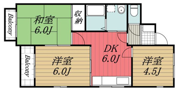 【間取り】 | スカイタウン池田　B