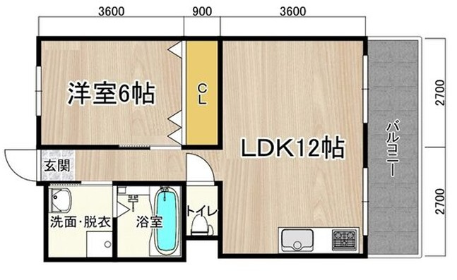 第1マンション寺直の間取り