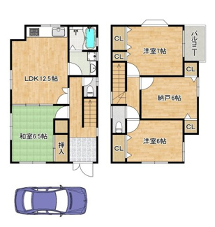 【間取り】 | 茱萸木２丁目　中古一戸建 | 南西向きにつき日当たり良好！ぜひ現地でお確かめください♪