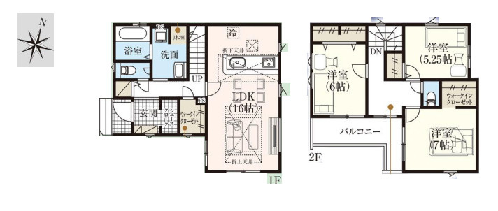 さいたま市見沼区大字蓮沼　9期　新築一戸建て　グラファーレ　01の間取り|【全1棟・1号棟】さいたま市見沼区大字蓮沼　9期　新築一戸建て　グラファーレ　01・3LDK・土地面積86.00m2・建物面積95.63m2