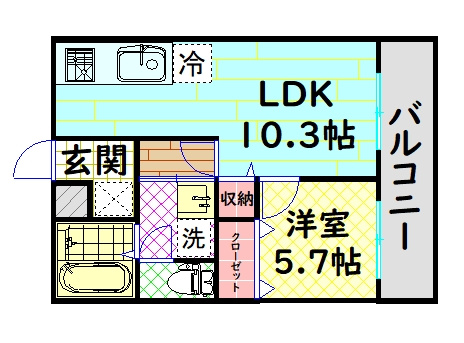 【間取り】 | カンターレ鶯谷Ⅱ番館