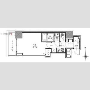 S-RESIDENCE谷町五丁目の間取り