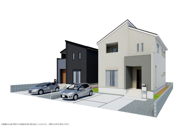 佐賀市光第2　１号棟の外観パース|建築中