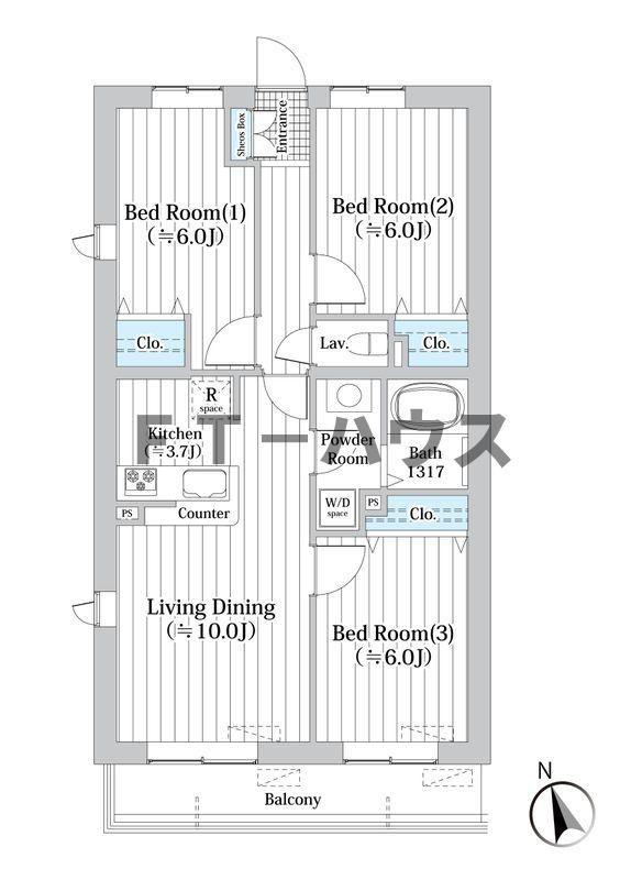 コートブリーズ船橋中山の間取り