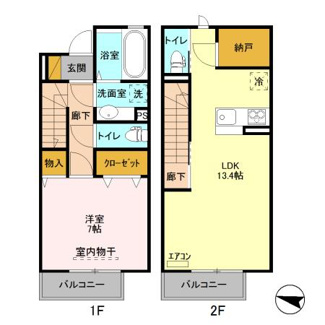 【間取り】 | マンテネール B
