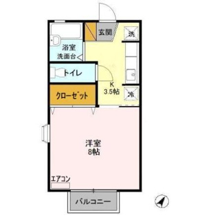 【間取り】 | ヴィルヌーブさくら Ｂ