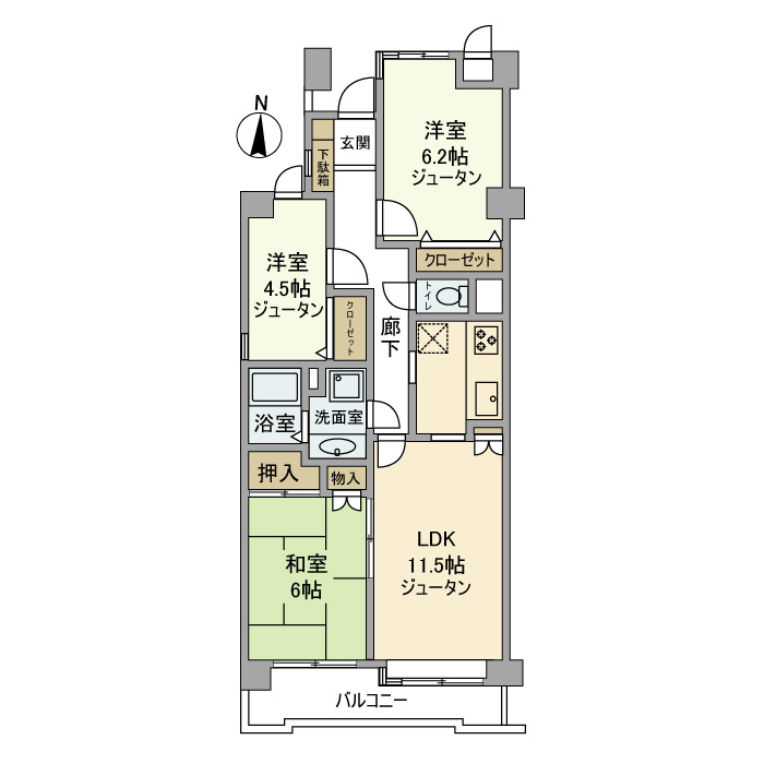 コスモパーク戸田弐番館の間取り