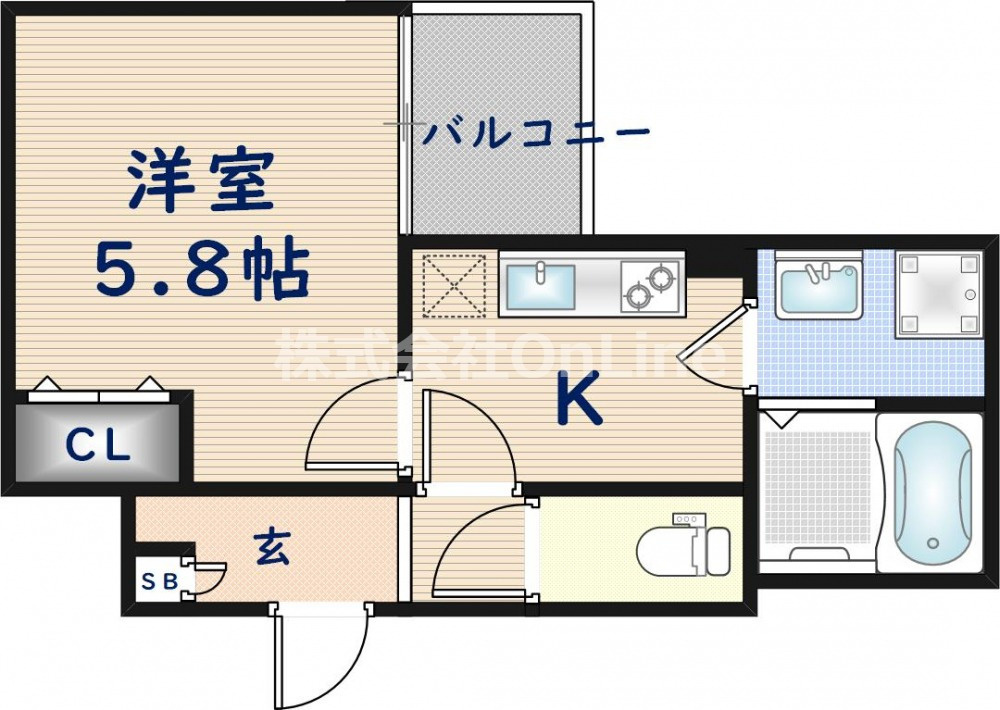 東大阪市吉田５丁目のアパートの間取り