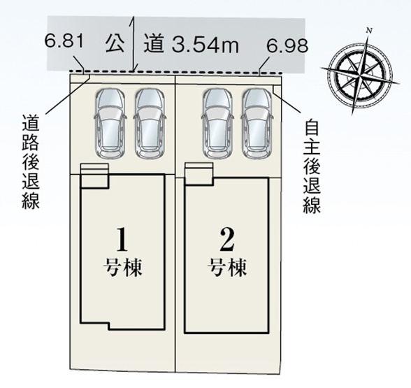 【区画図】 | 田方郡函南町仁田　新築一戸建て　1号棟