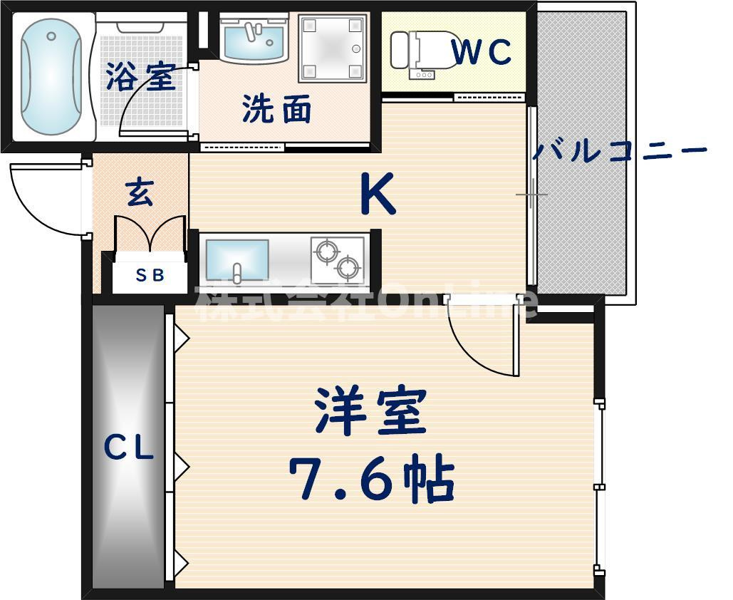 東大阪市衣摺４丁目のアパートの間取り